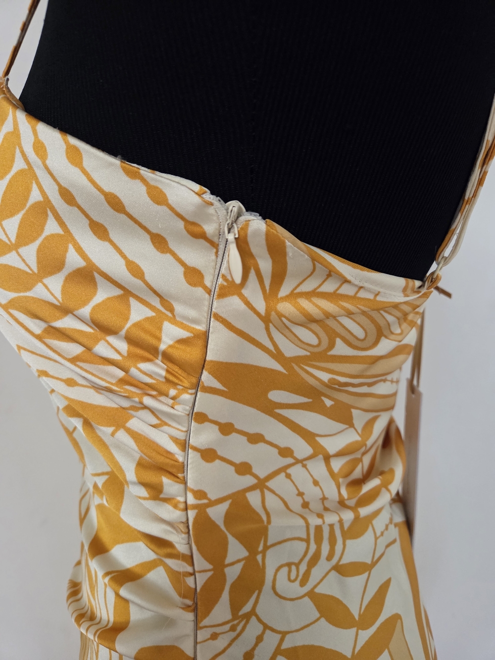 House Of Harlow 1960 Strappy Sleeve Yellow, Cream Floral Maxi Slip Dress Size XS - Picture 6 of 11